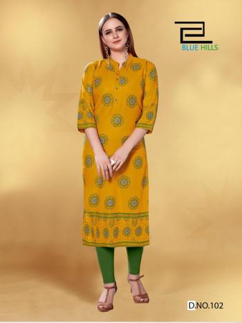 Blue Hills Jolie rayon Casual wear kurtis wholesaler