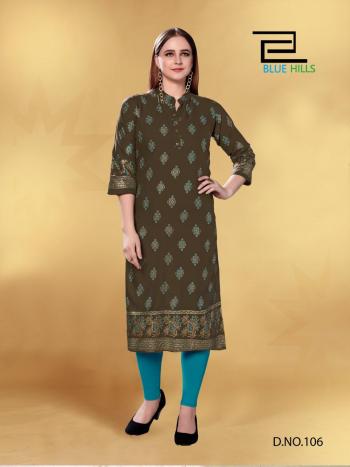 Blue Hills Jolie rayon Casual wear kurtis wholesaler