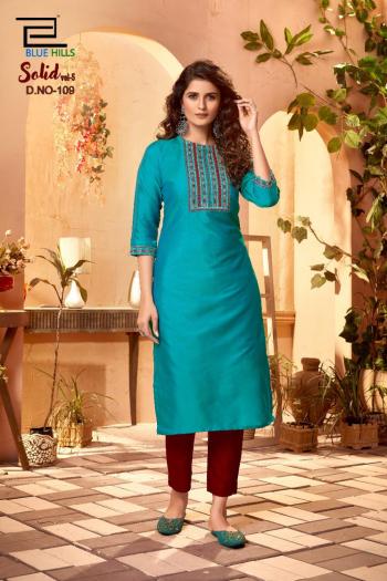 Blue-Hills-Solid-vol-5-Cotton-kurtis-with-pant-catalog-10