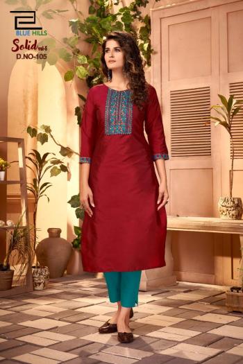 Blue-Hills-Solid-vol-5-Cotton-kurtis-with-pant-catalog-5