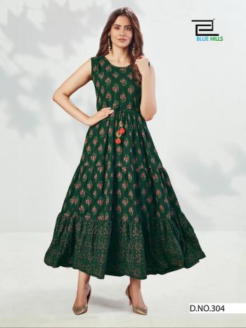 Blue Hills Sun Shine vol 3 Rayon long kurtis wholesaler