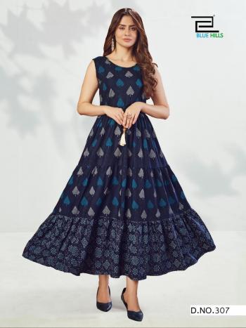 Blue Hills Sun Shine vol 3 Rayon long kurtis wholesaler