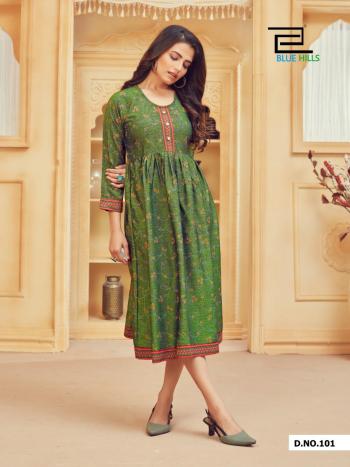 Blue Hills Velly vol 1 Rayon kurtis wholesaler