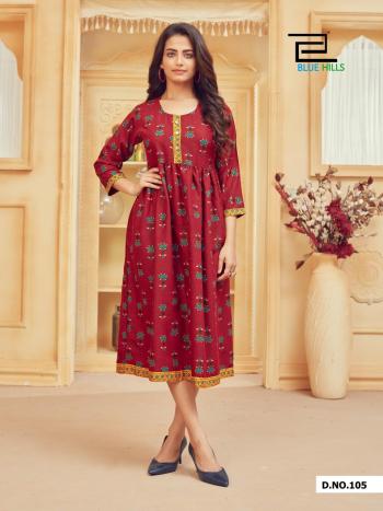 Blue Hills Velly vol 1 Rayon kurtis wholesaler