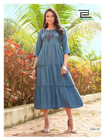 Bluehills Celebration vol 1 Rayon kurtis wholesaler