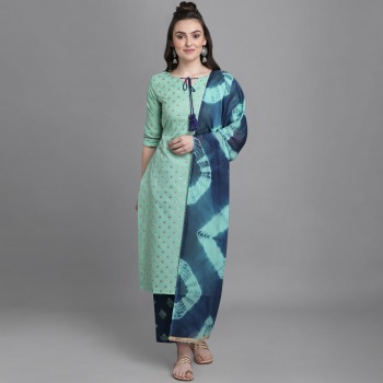 Casual Diaries Cotton kurtis with palazzo and dupatta