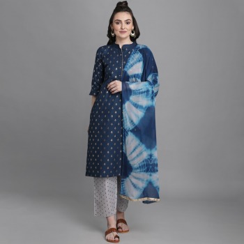 Casual Diaries Cotton kurtis with palazzo and dupatta