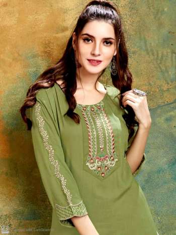 Channel 9 polite Rayon kurtis with palazzo wholesaler