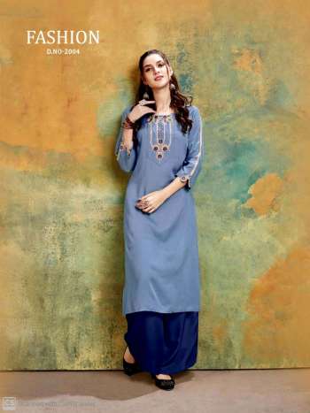 Channel 9 polite Rayon kurtis with palazzo wholesaler