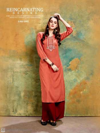 Channel 9 polite Rayon kurtis with palazzo wholesaler