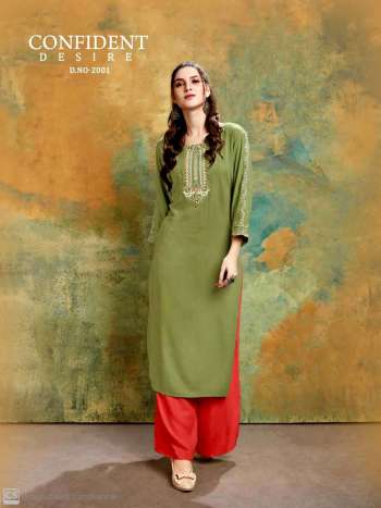 Channel 9 polite Rayon kurtis with palazzo wholesaler