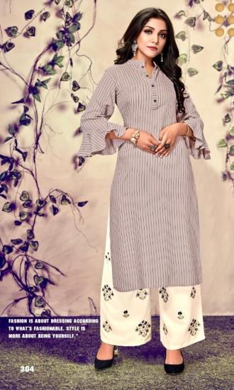 Channel 9 Seltos Rayon Kurtis with palazzo catalog