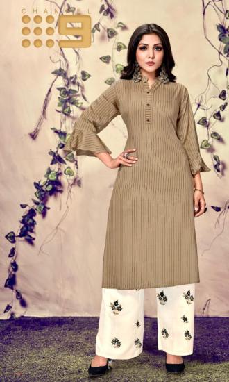 Channel 9 Seltos Rayon Kurtis with palazzo catalog