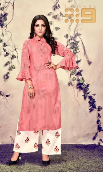 Channel 9 Seltos Rayon Kurtis with palazzo catalog