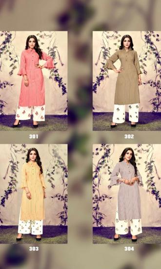 Channel 9 Seltos Rayon Kurtis with palazzo catalog