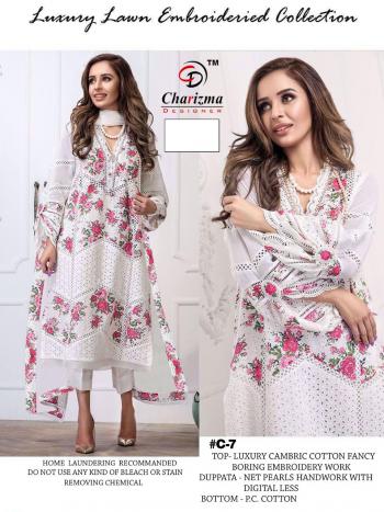 Charizma  White Colour Edition Pakistani Suits wholesaler