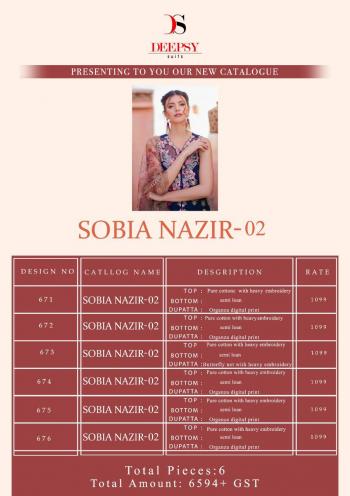 Deepsy Sobia Nazir vol 2 Pakistani Suits Wholesaler