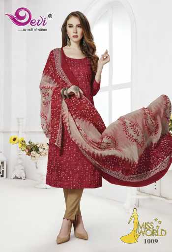 Devi Miss World Cotton Dress Material Catalog