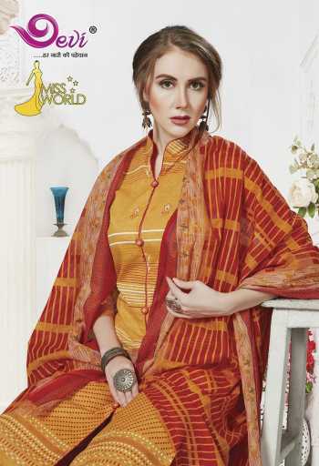 Devi Miss World Cotton Dress Material Catalog