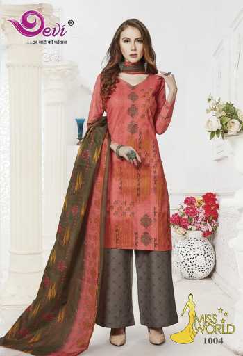 Devi Miss World Cotton Dress Material Catalog