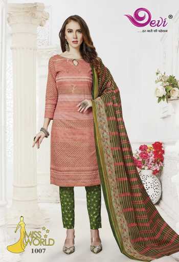 Devi Miss World Cotton Dress Material Catalog