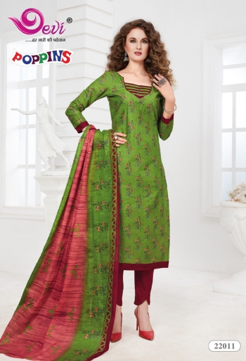 Devi poppins vol 22 Cotton Churidar Dress Material