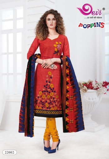 Devi poppins vol 22 Cotton Churidar Dress Material