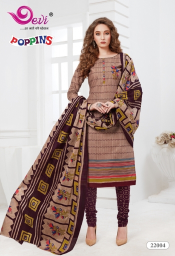 Devi poppins vol 22 Cotton Churidar Dress Material