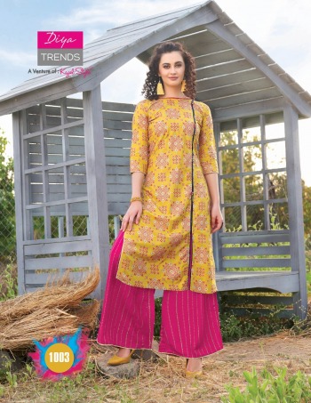 Diya Trends Glitter vol 1 Kurtis with pant catalog wholesaler