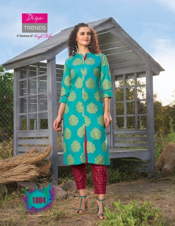 Diya Trends Glitter vol 1 Kurtis with pant catalog wholesaler