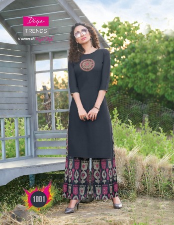 Diya Trends Glitter vol 1 Kurtis with pant catalog wholesaler