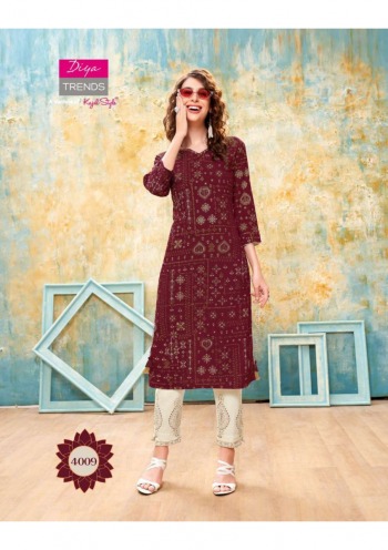 Diya Trendz Forever vol 4 kurtis with pant Wholesaler