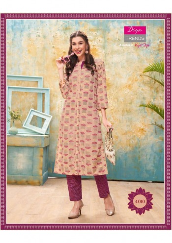 Diya Trendz Forever vol 4 kurtis with pant Wholesaler