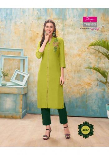 Diya Trendz Forever vol 4 kurtis with pant Wholesaler