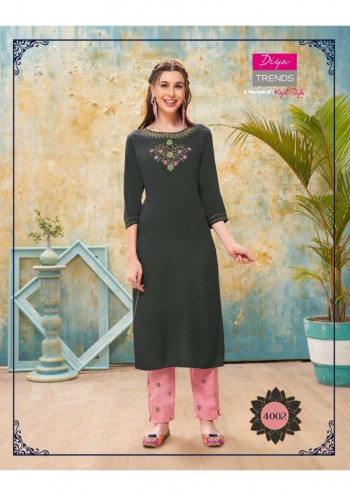 Diya Trendz Forever vol 4 kurtis with pant Wholesaler