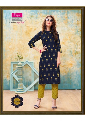 Diya Trendz Forever vol 4 kurtis with pant Wholesaler