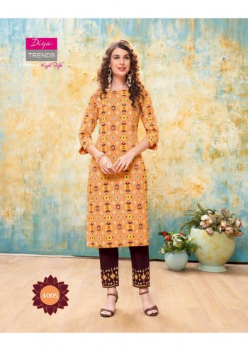 Diya Trendz Forever vol 4 kurtis with pant Wholesaler