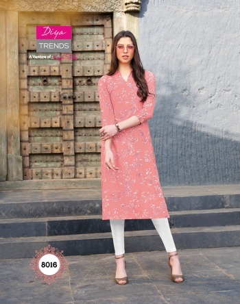 Diya trendz Garden city vol 8 Rayon casual kurtis wholesaler