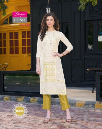 Diya trendz Garden city vol 8 Rayon casual kurtis wholesaler