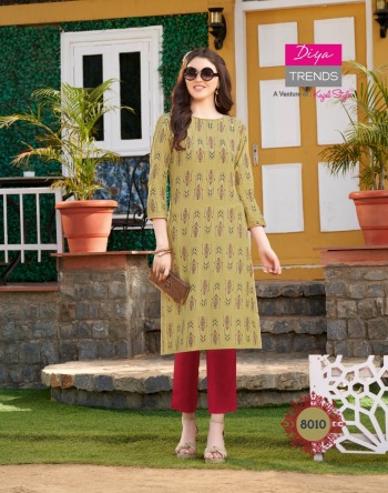 Diya trendz Garden city vol 8 Rayon casual kurtis wholesaler