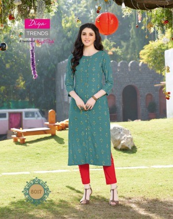 Diya trendz Garden city vol 8 Rayon casual kurtis wholesaler