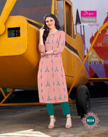 Diya trendz Garden city vol 8 Rayon casual kurtis wholesaler