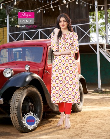 Diya trendz Garden city vol 8 Rayon casual kurtis wholesaler