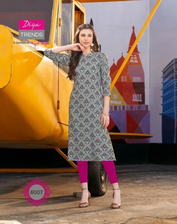 Diya trendz Garden city vol 8 Rayon casual kurtis wholesaler