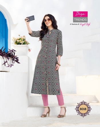 Diya trendz Garden city vol 8 Rayon casual kurtis wholesaler