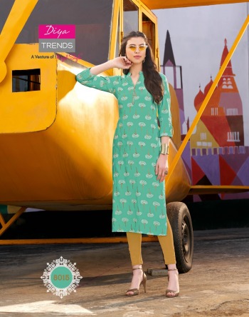 Diya trendz Garden city vol 8 Rayon casual kurtis wholesaler