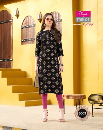 Diya trendz Garden city vol 8 Rayon casual kurtis wholesaler