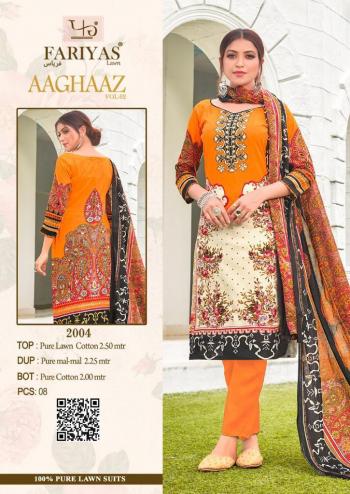 Fariyas Aaghaaz vol 2 Lawn Cotton Pakistani Suits wholesaler