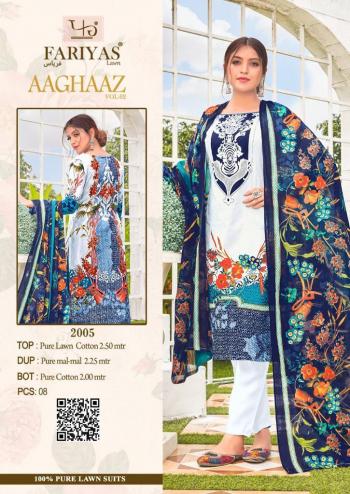 Fariyas Aaghaaz vol 2 Lawn Cotton Pakistani Suits wholesaler