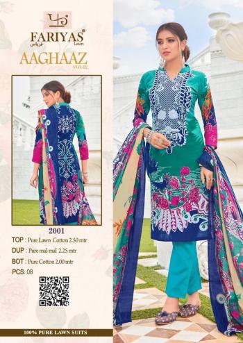 Fariyas Aaghaaz vol 2 Lawn Cotton Pakistani Suits wholesaler